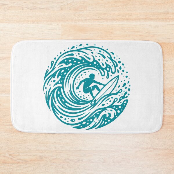 Item preview, Surfer in the Great Wave - Circular Illustration designed and sold by Pulpa-grafica.