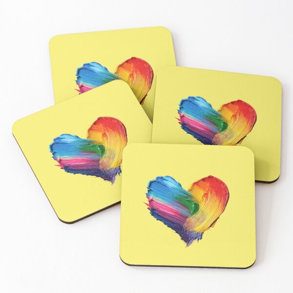 Item preview, Rainbow Heart Brushstrokes Colorful LGBTQIA Love designed and sold by Mauswohn.