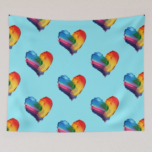 Item preview, Rainbow Heart Brushstrokes Colorful LGBTQIA Love designed and sold by Mauswohn.