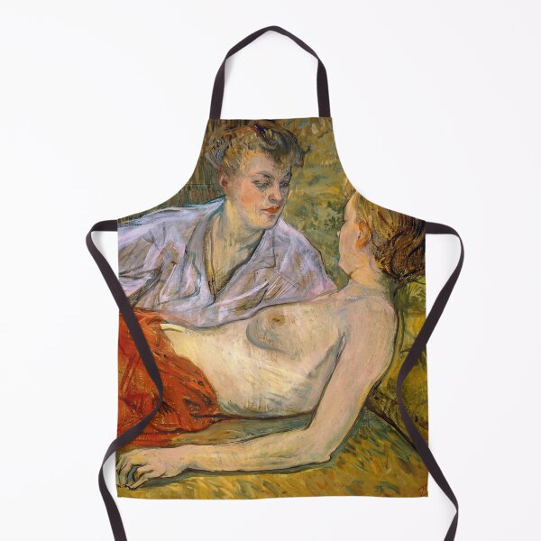 Item preview, The Two Girlfriends by Henri de Toulouse-Lautrec | Vintage Post-Impressionist Wall Art Print designed and sold by artofuniverse.