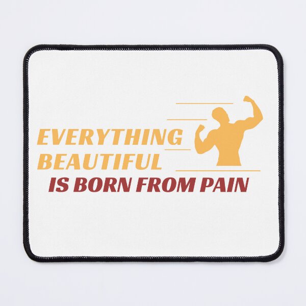 Item preview, Everything Beautiful Is Born From Pain – Motivational Gym Quote Poster | Fitness Wall Art | Workout Print designed and sold by TommyArt94.