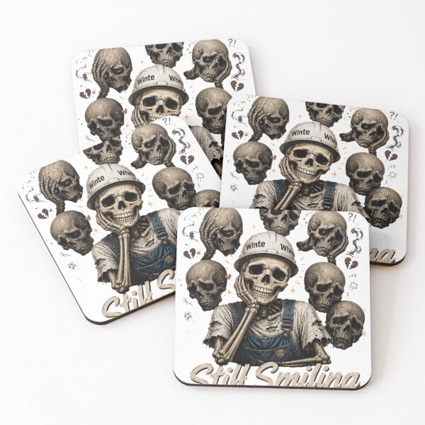Item preview, Still Smiling Skeleton Worker | Dark Humor Gothic Skull Design designed and sold by LOLKart.