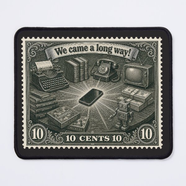 Item preview, Smartphone Conquest: A Long Way Vintage Engraving designed and sold by 9xgraphics.