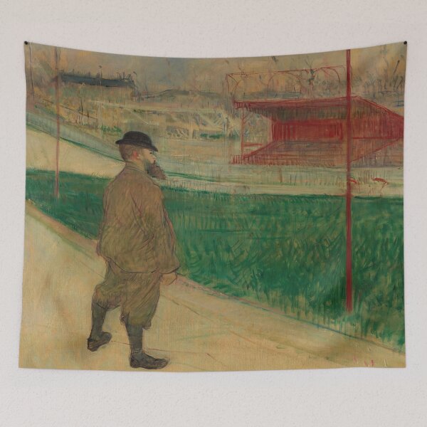 Item preview, Tristan Bernard au Vélodrome Buffalo by Henri de Toulouse-Lautrec | Vintage Paris Cycling Art Print designed and sold by artofuniverse.
