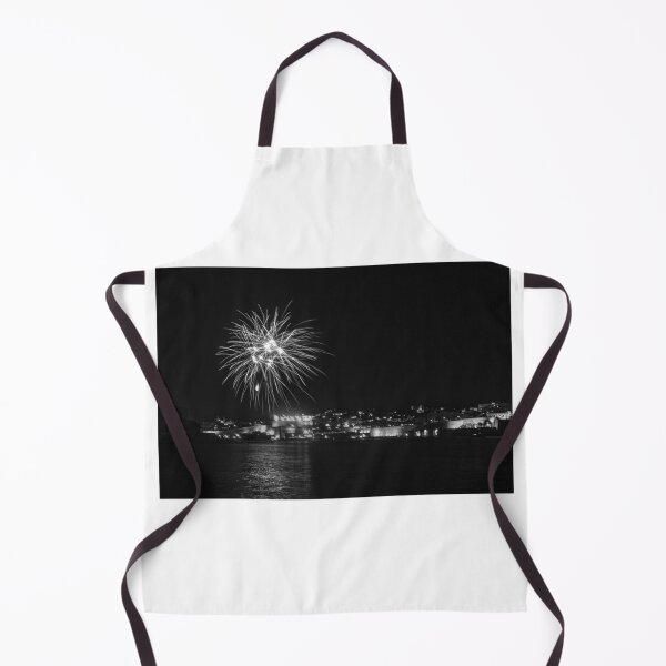 Item preview, Fireworks Over Historic Coastal City At Night With Water Reflection And Festive Skyline designed and sold by Nmallia.