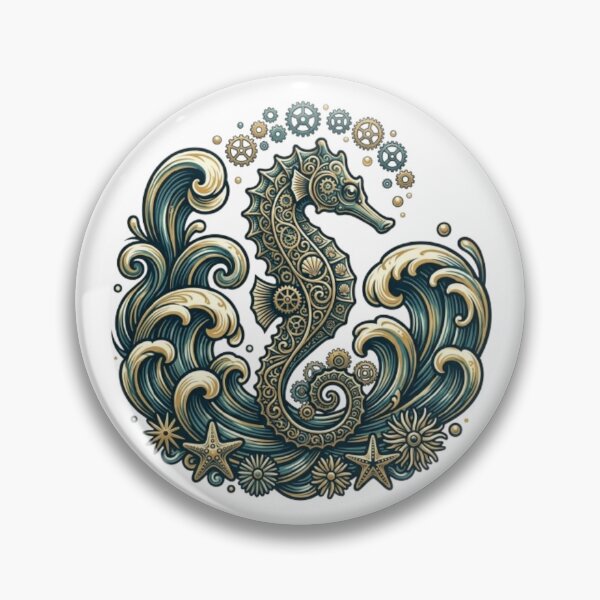 Item preview, Steampunk Seahorse – Ocean Fantasy Art designed and sold by Dogandesighn.