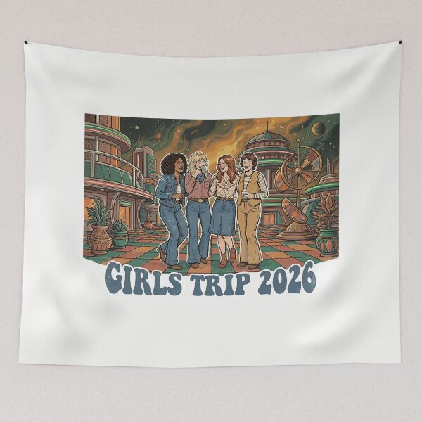 Item preview, Girls Trip 2026 70s Aesthetic Retro Futurism designed and sold by SplashTastic.