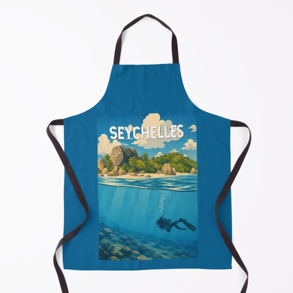 Item preview, Seychelles Illustration Travel Art Vintage designed and sold by KrisSidDesigns.