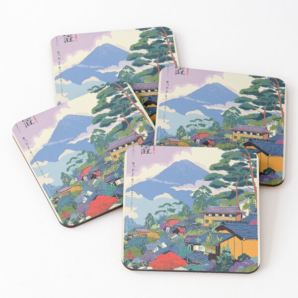 Item preview, Japandi Pop Mount Fuji - Minimalist Japanese Zen Wall Art  designed and sold by KJNihonDesigner.