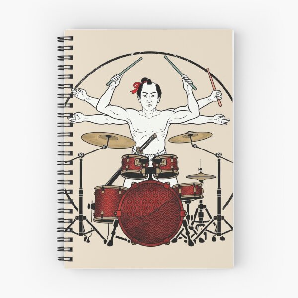 Item preview, Samurai Drummer Playing a Japanese Drum Kit designed and sold by FLIP-original.