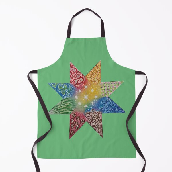 Item preview, Rainbow Star Mandala Hand Drawn Art – Spiritual Geometric Pattern, Colorful Zentangle Design designed and sold by Bella Kiwi Art.