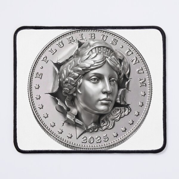 Item preview, Breaking Liberty - 2025 Surreal Silver Coin designed and sold by 9xgraphics.