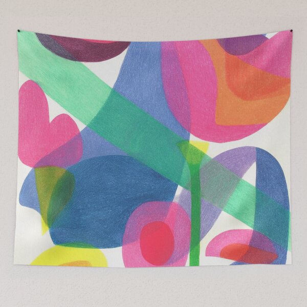 Item preview, Bright Layered Color Shapes Abstract Composition designed and sold by trajeado14.