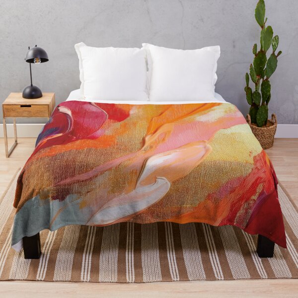 Item preview, Abstract Art - Fluid Art Texturized Corals over Gold designed and sold by Becky-Poppins.