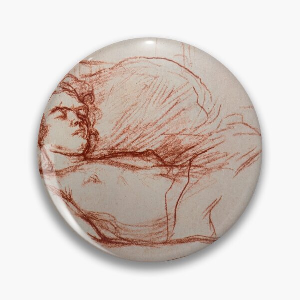 Item preview, Woman Sleeping by Henri de Toulouse-Lautrec | Vintage Intimate Nude Sketch Fine Art Print designed and sold by artofuniverse.
