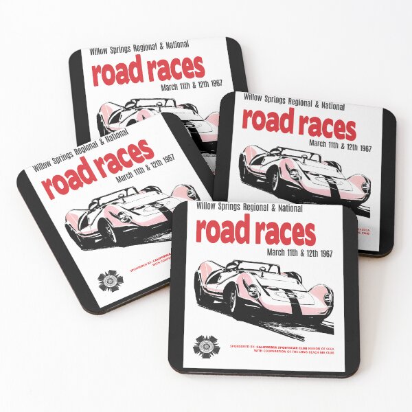 Item preview, Willow Springs circuit Road Races 1967 retro vintage racing poster   designed and sold by ACSKU.