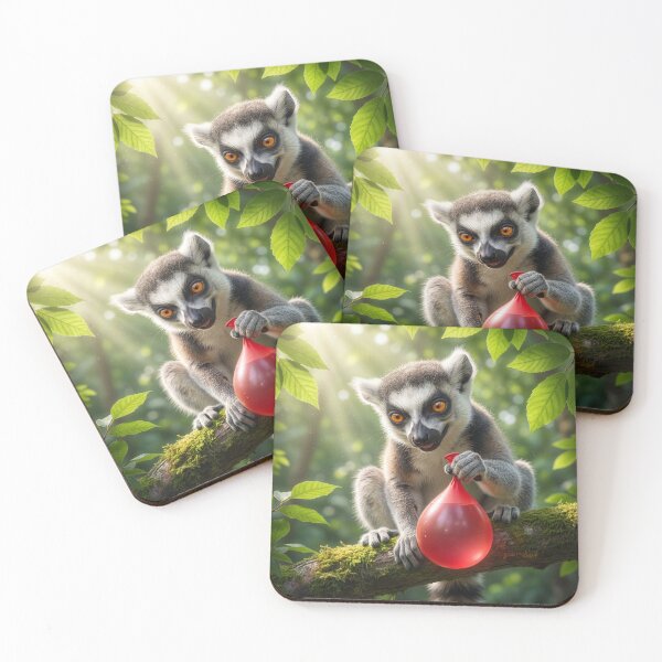 Item preview, Ring-Tailed Lemur Drops Water Balloon designed and sold by Tridentulus.