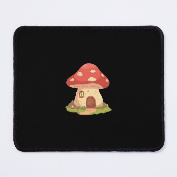 Item preview, Red Toadstool Mushroom Fairy House Art designed and sold by MoonAndMossStudio.