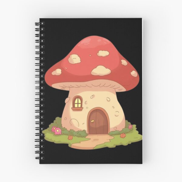 Item preview, Red Toadstool Mushroom Fairy House Art designed and sold by MoonAndMossStudio.