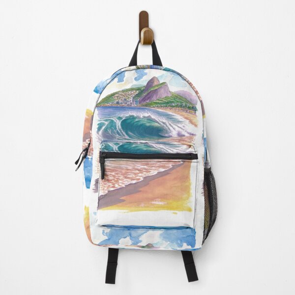 Item preview, Rio de Janeiro Beach Wave Painting – Ipanema Copacabana Coastal Art, Brazil Travel Gift designed and sold by artshop77.