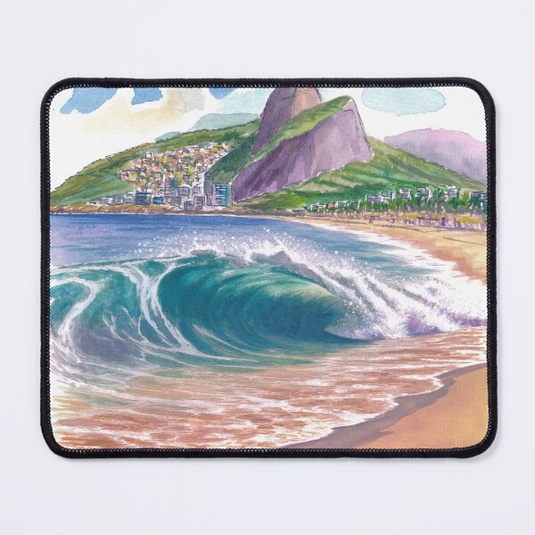 Item preview, Rio de Janeiro Beach Wave Painting – Ipanema Copacabana Coastal Art, Brazil Travel Gift designed and sold by artshop77.