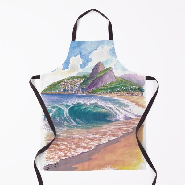 Item preview, Rio de Janeiro Beach Wave Painting – Ipanema Copacabana Coastal Art, Brazil Travel Gift designed and sold by artshop77.