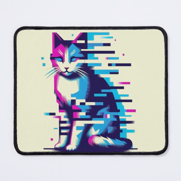 Item preview, Cyber Cat – Digital Fragment Illustratio designed and sold by Dogandesighn.