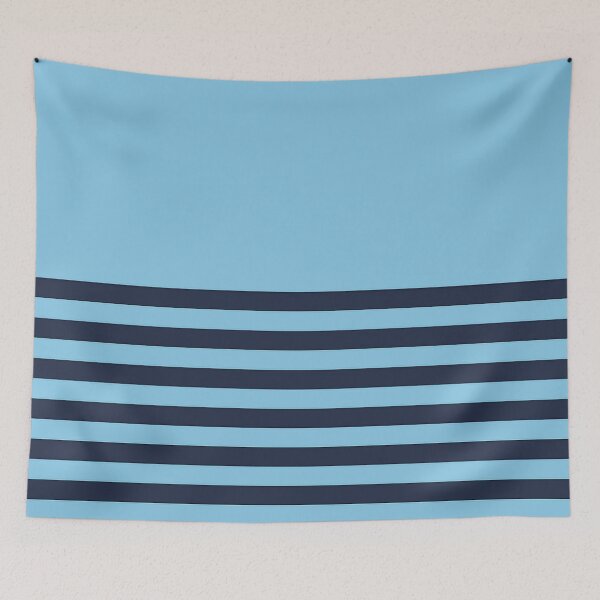Item preview, BABY BLUE and NAVY BLUE HALF BLOCK STRIPES designed and sold by RachelMacht.