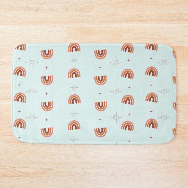 Item preview, ​Boho Desert Rainbow & Stars - Terracotta Rust and Blue designed and sold by Nanobloom.