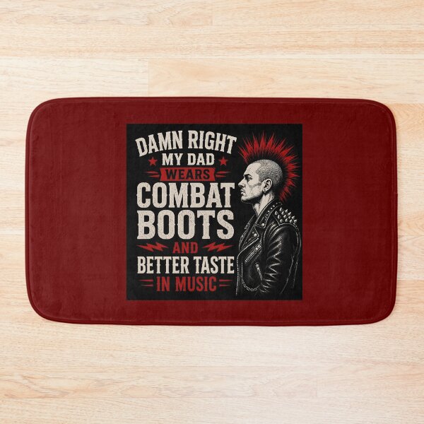 Item preview, Punk Dad Combat Boots Music Tee designed and sold by Hornace88studio.