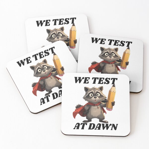 Item preview, We Test At Dawn Funny Raccoon Test Day designed and sold by TheEndDesign.
