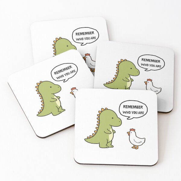 Item preview, Funny Dinosaur Chicken – Remember Who You Are Quote designed and sold by happiecatstore.