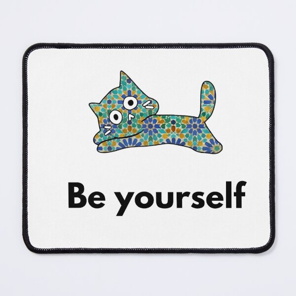 Item preview, Be Yourself Motivational Mandala Cat designed and sold by PeplumiArt.