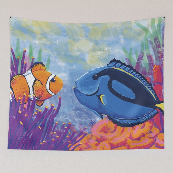 Item preview, Clownfish and Blue Tang designed and sold by IMVartwork.