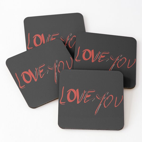 Item preview, Glitched Love You Typography - Modern Emotional Red Script designed and sold by JanRizz.