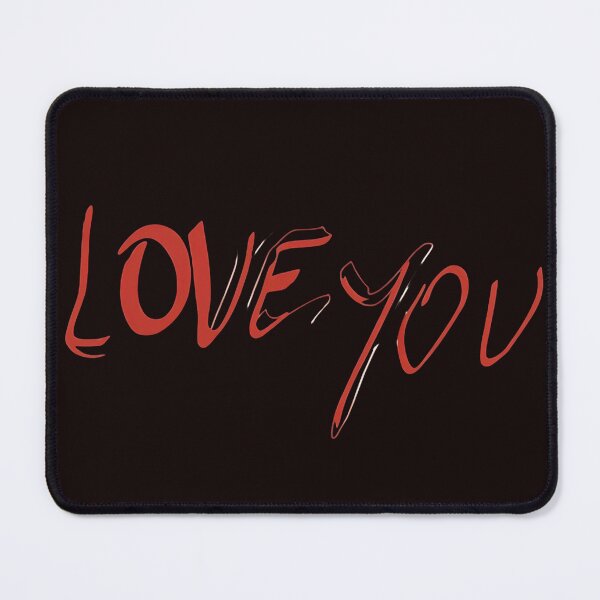 Item preview, Glitched Love You Typography - Modern Emotional Red Script designed and sold by JanRizz.