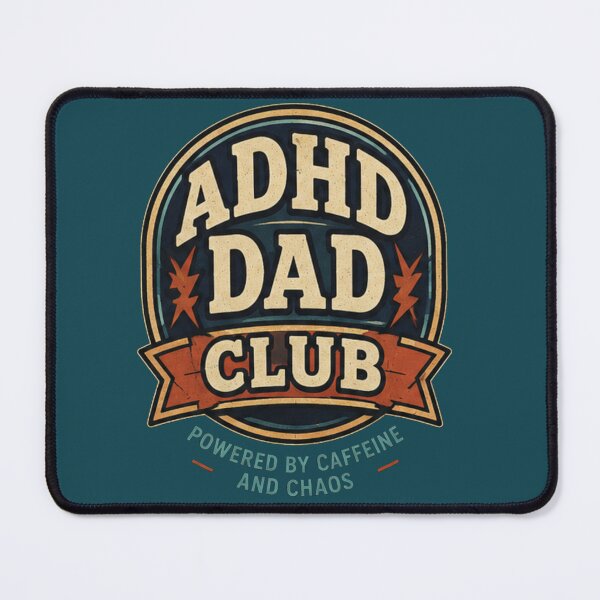 Item preview, ADHD Dad Club Powered By Cafeine And Chaos Funny Retro Father's Day Gift designed and sold by CollectionsJEm.
