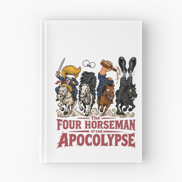 Item preview, Trump, Patel, Hegseth, and Rubio - The Four Horsemen Satire – Political Parody Abstract Illustration designed and sold by Christopher  McGuire.