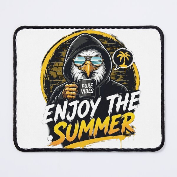 Item preview, Enjoy The Summer Pure Vibes Cool Eagle Sticker designed and sold by Hafcishop.