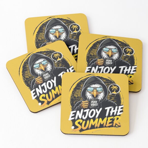Item preview, Enjoy The Summer Pure Vibes Cool Eagle Sticker designed and sold by Hafcishop.
