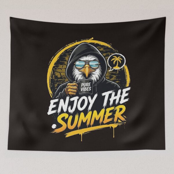 Item preview, Enjoy The Summer Pure Vibes Cool Eagle Sticker designed and sold by Hafcishop.