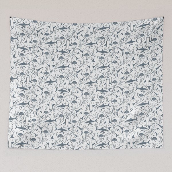 Item preview, Shell Shark (Blue n White) designed and sold by Doodloom.