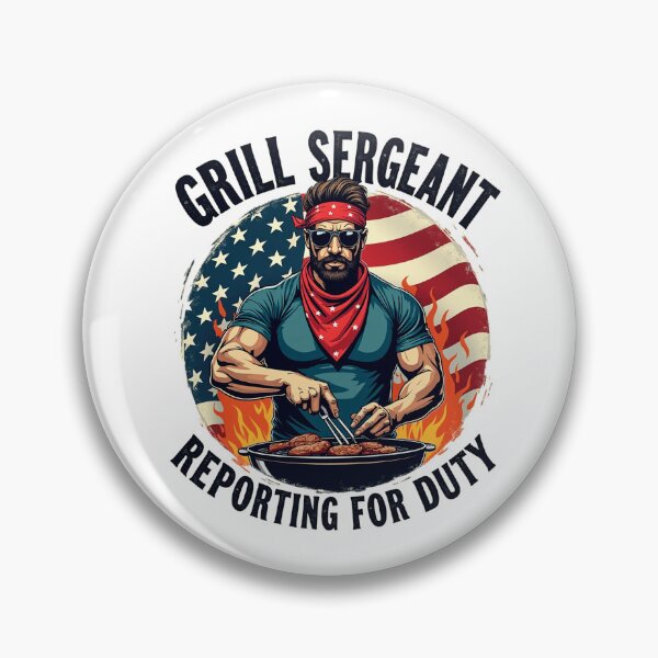 Item preview, Funny 4th of July Shirt – Grill Sergeant BBQ Patriotic T-Shirt designed and sold by SNW-Collective.