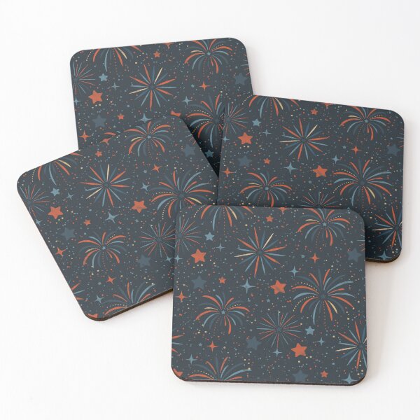 Item preview, Fireworks n Stars (navy) designed and sold by Doodloom.