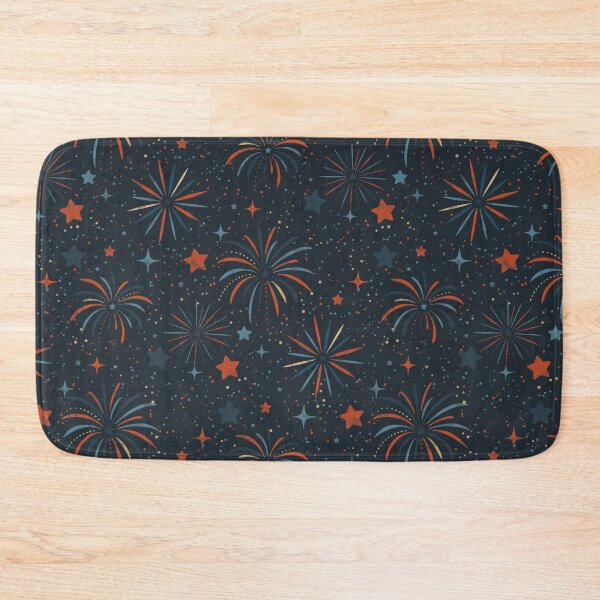 Item preview, Fireworks n Stars (navy) designed and sold by Doodloom.