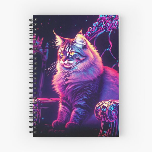 Item preview, Maine Coon Majestic Floof Queen Neon designed and sold by AccidentalArtist.
