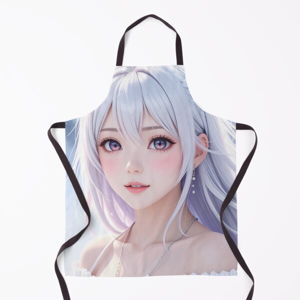 Item preview, Dreamy Anime Girl Portrait with White Hair designed and sold by BetweenForms.