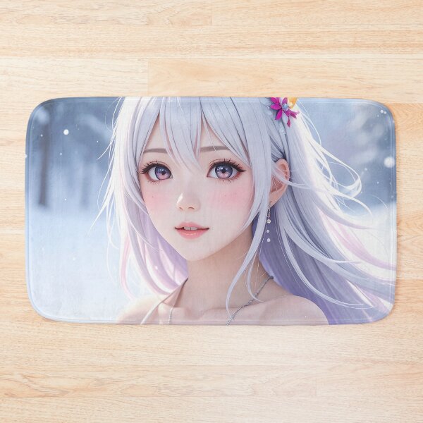 Item preview, Dreamy Anime Girl Portrait with White Hair designed and sold by BetweenForms.