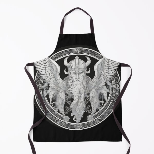 Item preview, Winged Norse God Odin Etching Emblem designed and sold by DarkOriginArts.