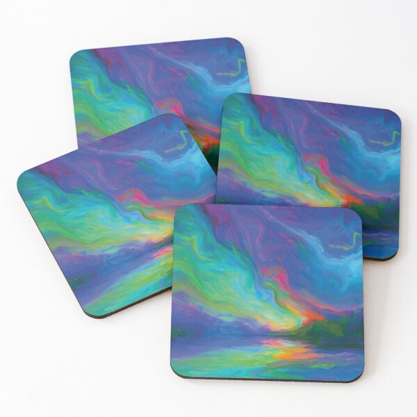Item preview, Abstract Art - Aurora Borealis Reflecting Over a Lake designed and sold by Becky-Poppins.